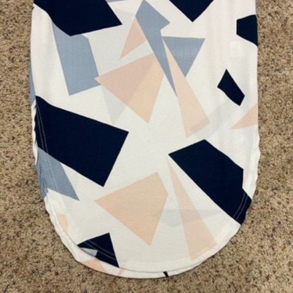 PatPat White with Geometric Design Midi Dress - S - Picture 5 of 8